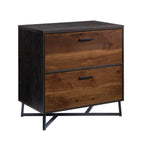 Lateral File with Modern Design, Dark Walnut finish | Premium Home Decor - Grand Goldman