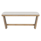 TREXM 6-Piece Retro Dining Table Set for 6, 60' Wood Kitchen Table and Chairs Set of 4 with Bench Designed Trestle Base for kitchen & Dining Room (Natural Wood Wash) - Grand Goldman Shop