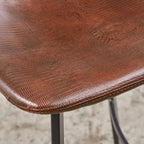 Set of 2 30' Dax Faux Leather Barstool Brown - Grand Goldman Shop
