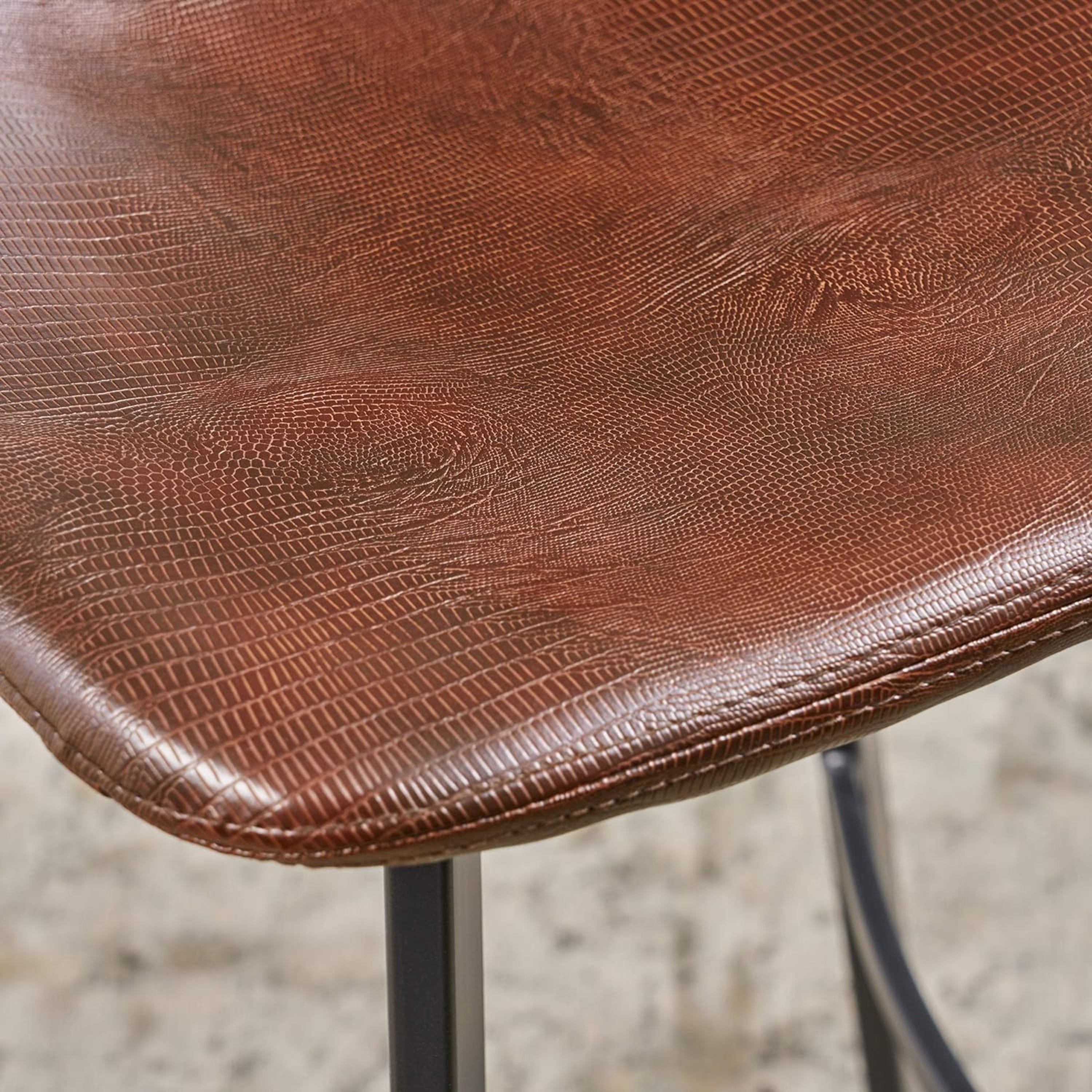 Set of 2 30' Dax Faux Leather Barstool Brown - Grand Goldman Shop
