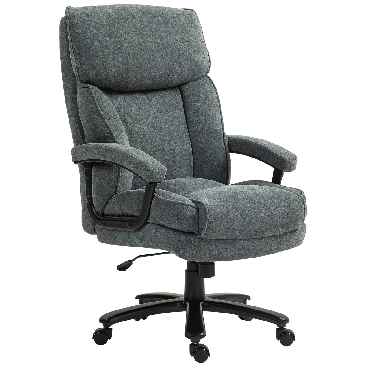 HOMCOM Big and Tall Office Chair, Up to 450 lbs. Heavy Duty High Back Desk Chair with Swivel Wheels, Executive Computer Chair