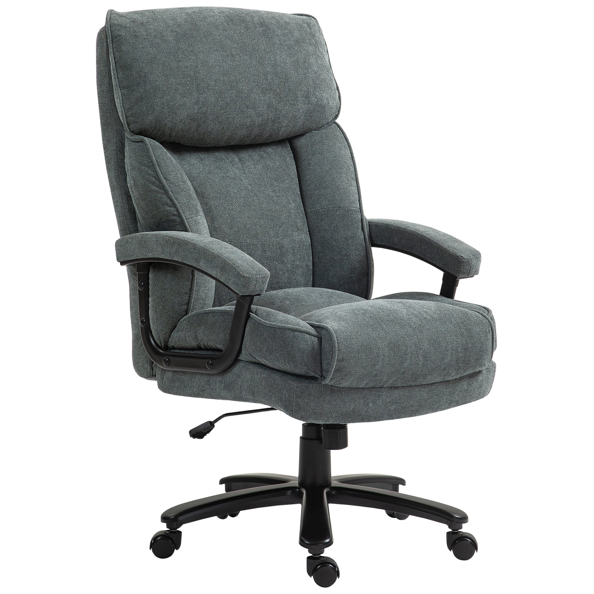 HOMCOM Big and Tall Office Chair, Up to 450 lbs. Heavy Duty High Back Desk Chair with Swivel Wheels, Executive Computer Chair