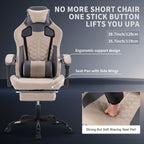 Gaming Chair with Massage,Ergonomic PC Gaming Chair with Footrest Comfortable Headrest and Lumbar Support,High Back PVC Leath