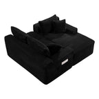 106.3' Cloud Modular Sectional Sofa Couch with L-Shape Chaise,Modern Minimalist Upholstered Couches for Living Room Bedroom,Deep Seat Corner Couch,No Assembly Required - Grand Goldman Shop