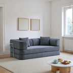 Floor Couch,Compressed Sofa,Convertible Floor Sofa Bed with Convertible Blanket Pillow,Enhanced frame stability,Comfy Couch Lounge Sleeper Bed,for Living Room Bedroom - Grand Goldman Shop