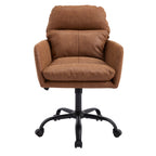 Brown PU Leather Office Chair with Adjustable Height, Suitable for Home and Office Use | Premium Home Decor - Grand Goldman