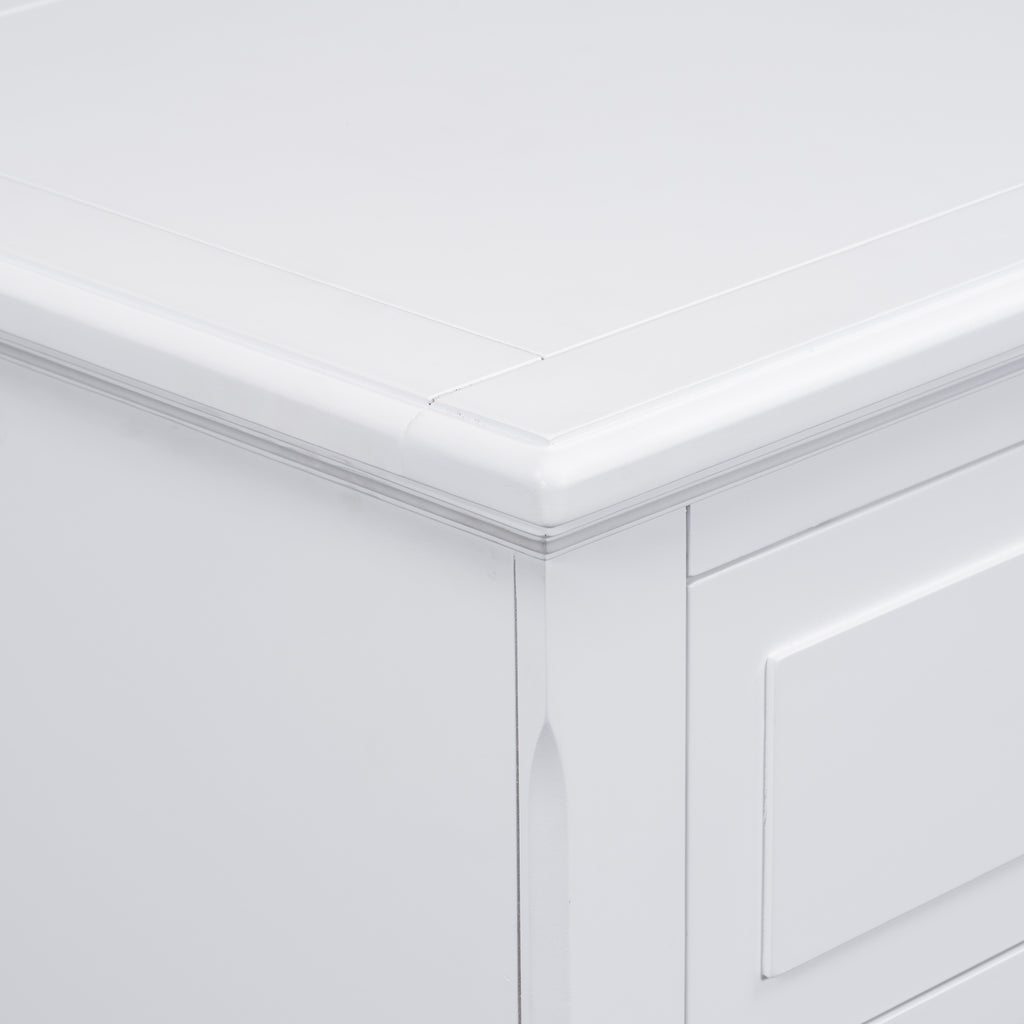 U_STYLE 28''painted Nightstand with 3 Drawers and Smooth Gliding Rails ,Simple Bedside Cabinet with Metal handle, Minimalist Sofa Side Table with rubber legs for Bedroom Sofa Couch Office - Grand Goldman Shop