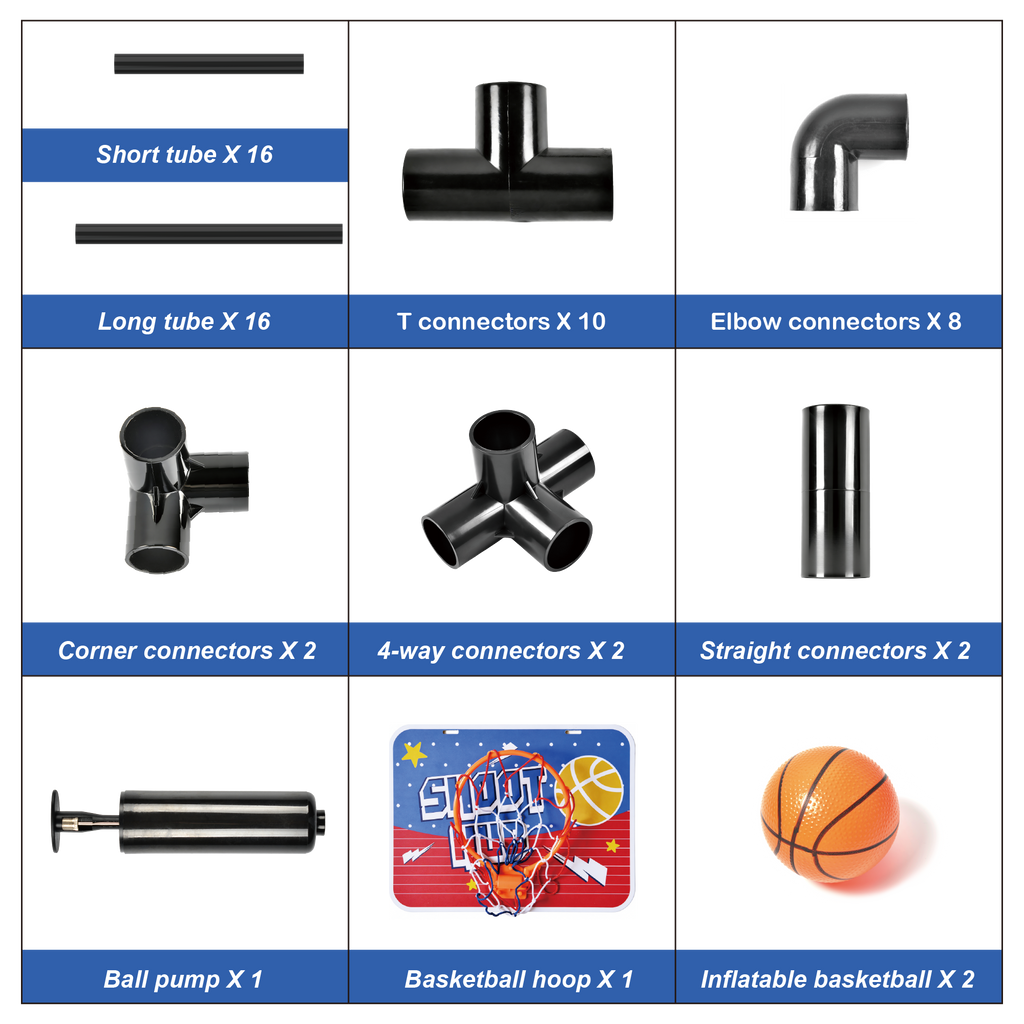 Kids Single Shot Basketball Arcade Game, Indoor Basketball Hoop with 2 Balls & Pump, Foldable Stand for Toddlers & Children -