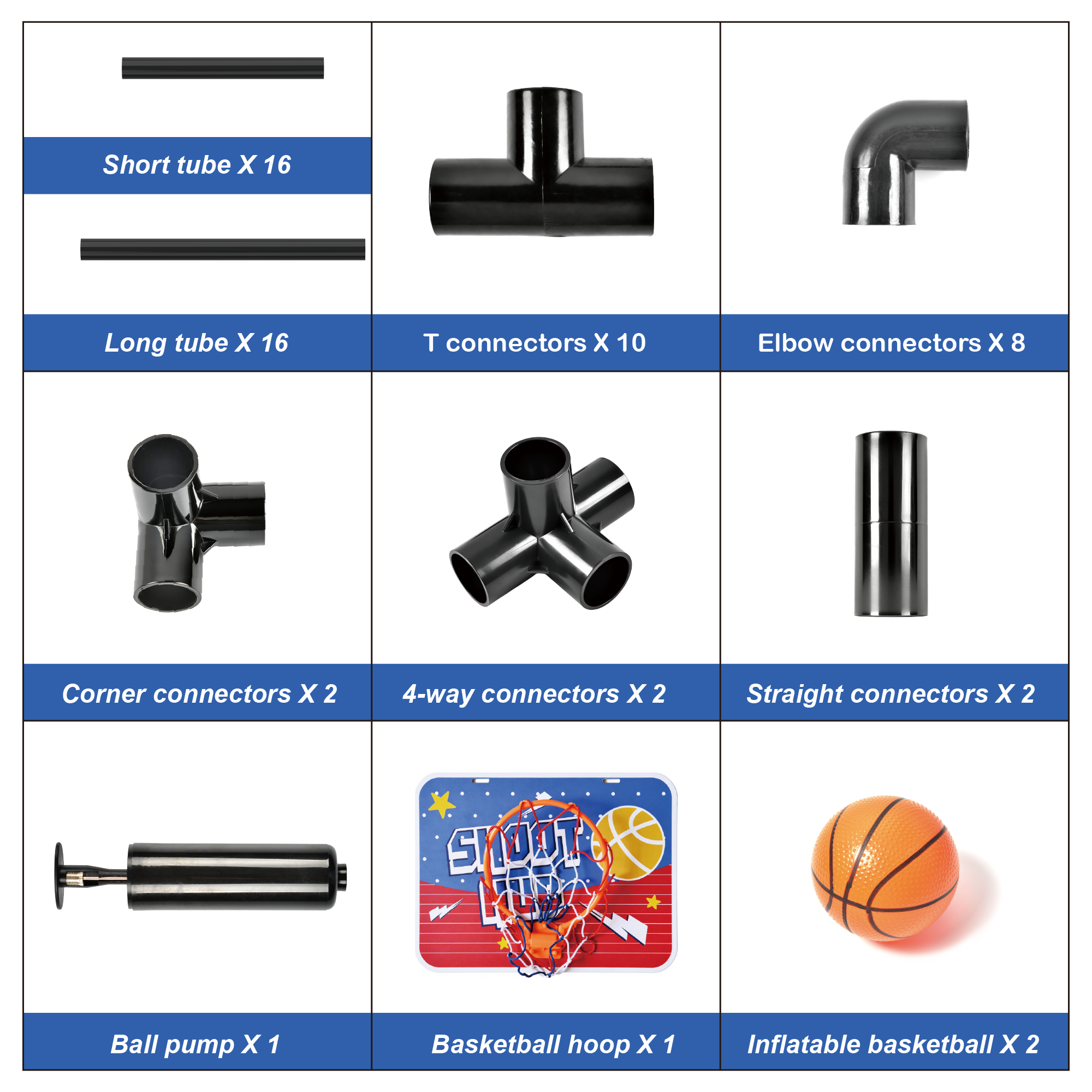 Kids Single Shot Basketball Arcade Game, Indoor Basketball Hoop with 2 Balls & Pump, Foldable Stand for Toddlers & Children -
