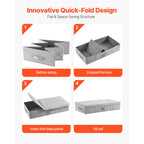 Under Bed Storage 48L Foldable Underbed Box for Household Organization 2 Pack - Grand Goldman Shop