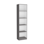 Arbor 3 Piece Home Bookcase set, 74' Wide with 11 Shelves and Two Double-Door Cabinet ,  Living Room Set  Matt Gray / White |