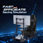 Enhanced and stable racing wheel cockpit, compatible with Fanatec, PXN, Thrustmaster, and Logitech adjustable driving simulat