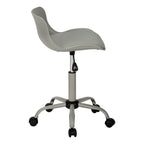 Office Chair, Adjustable Height, Swivel, Ergonomic, Computer Desk, Work, Juvenile, Grey Leather Look, Grey Metal, Contemporar
