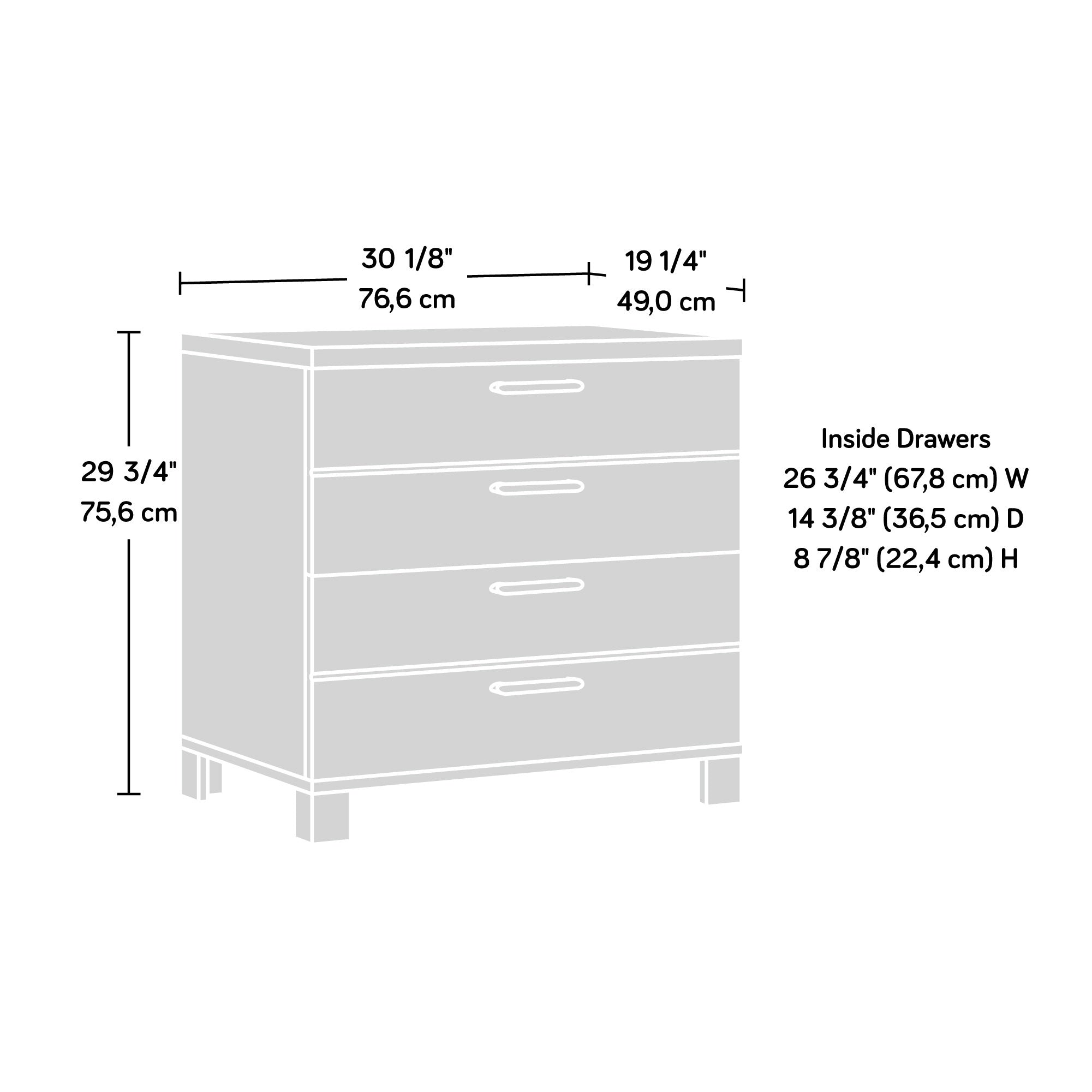 Lateral File with Practical Storage, Brown finish - Grand Goldman