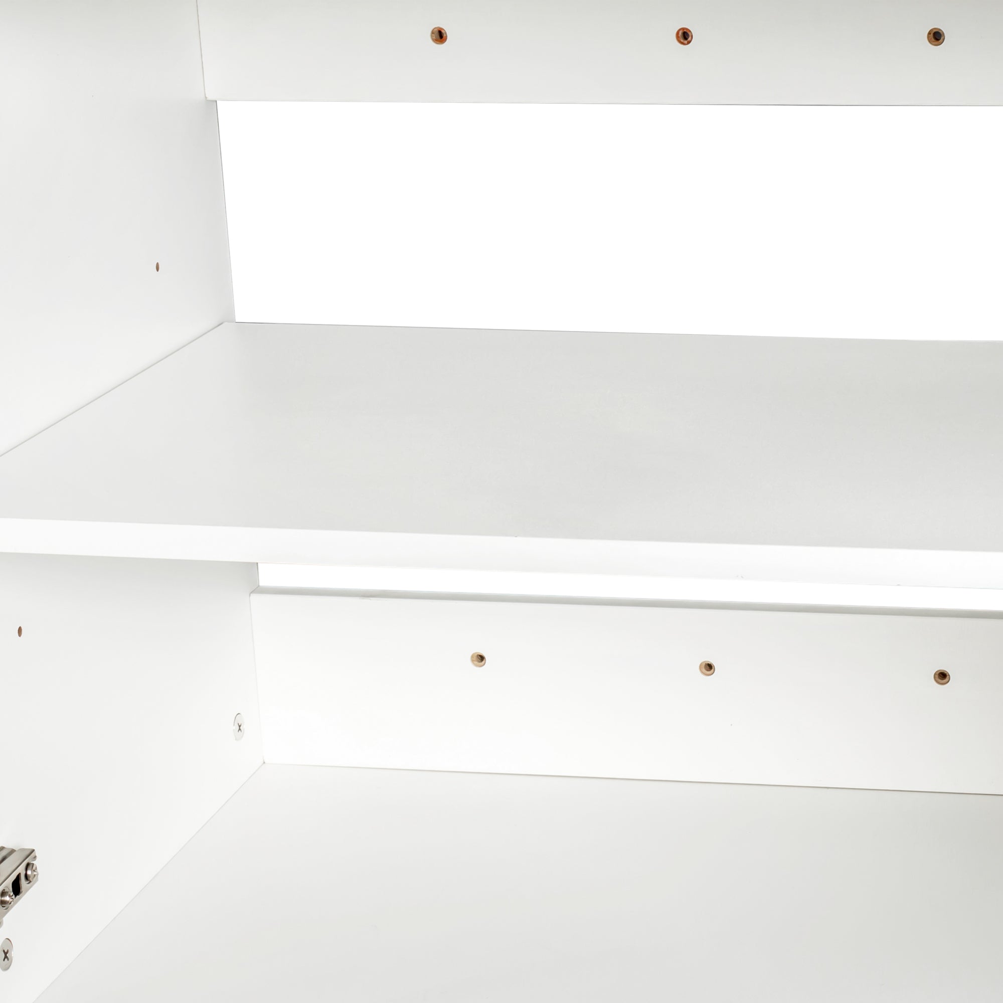 Stackable Wall Mounted Storage Cabinet, 11.81 'D x 31.50'W x 29.92 'H, White - Grand Goldman Shop