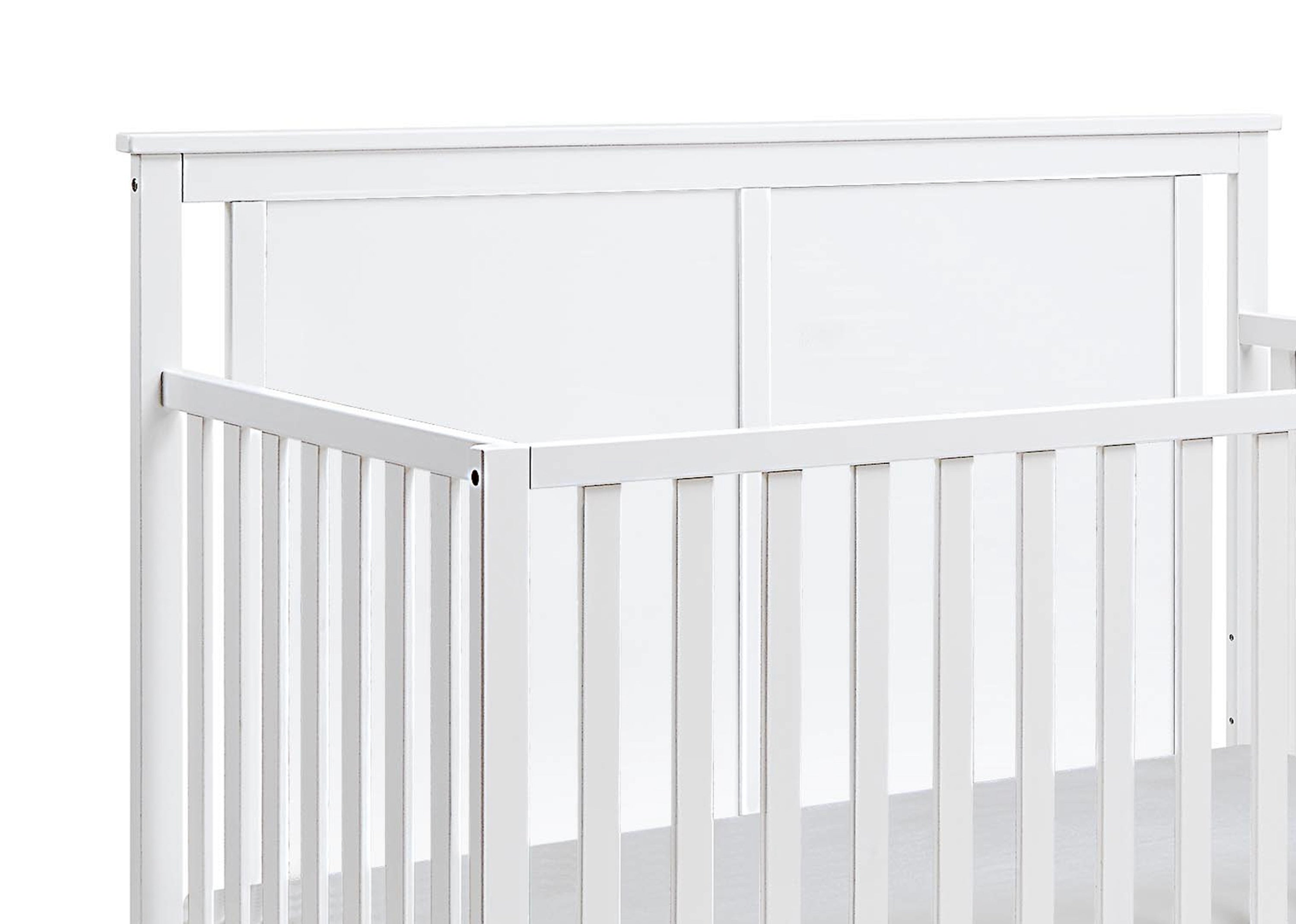 Connelly Mini Crib With Mattress Pad White/Rockport Gray | Premium Home Decor - Grand Goldman