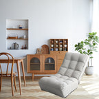 Adjustable Gray Metal Reclining Chair for Living Room and Balcony - Grand Goldman Shop