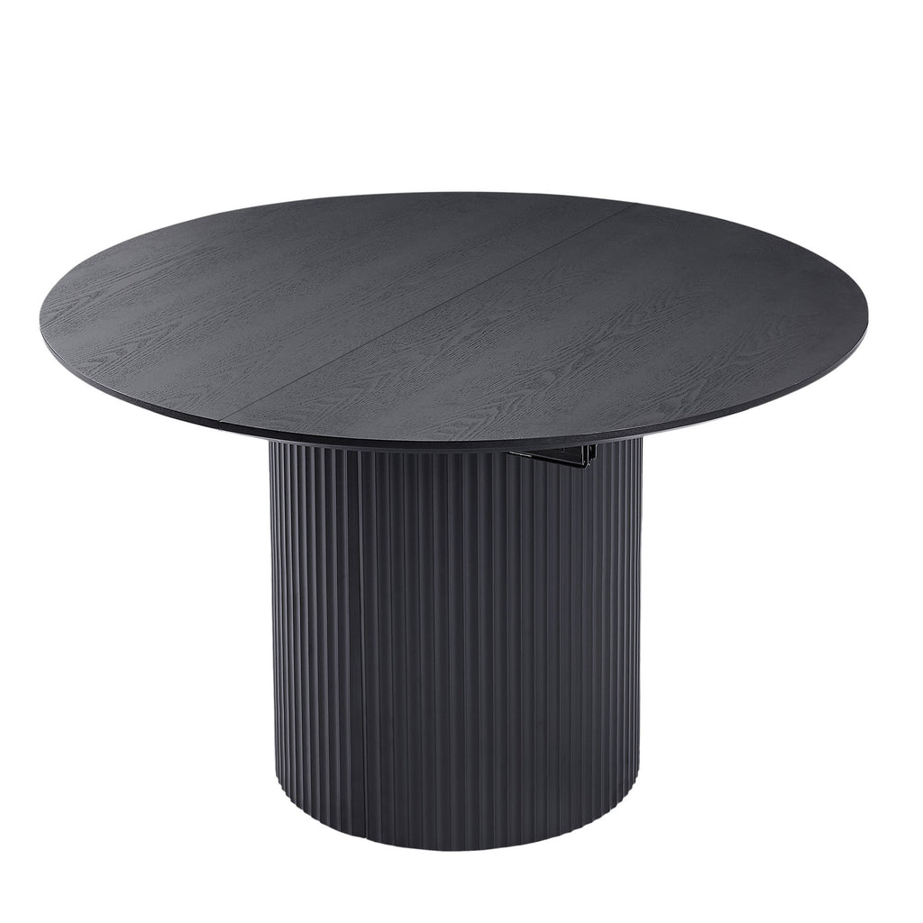 Expandable Dining Table,Solid Top Extending Table Modern Kitchen Table, Leisure Desk for Kitchen Dining Living Room Apartment.BLACK - Grand Goldman Shop