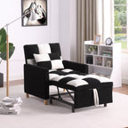 Convertible Sleeper Sofa Chair Bed, Adjustable Chair with Pillow, Multi-Functional Sleeper Chair with Soft Teddy Fabric for Living Room, Dorm, Apartment, Bedroom or Office - Grand Goldman Shop