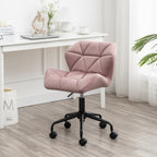 Eldon Diamond Tufted Adjustable Swivel Office Chair, Mauve | Premium Home Decor - Grand Goldman