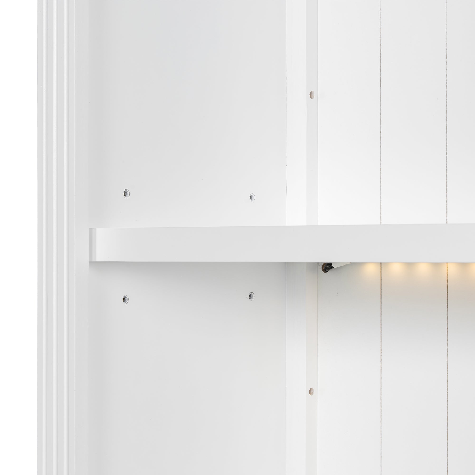 83.4'Tall Bookshelf with LED Lighting, Modern Bookcase with 2 Glass Doors and 1 Drawer,Storage Bookcase with Open Shelves for
