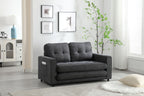 3 Fold Sofa,Convertible Futon Couch sleeper sofabed,Space saving loveseat,Pull Out Couch Bed for Living Room,Dark Gray & Light Gray & Beige,Velvet linen fabric - Grand Goldman Shop