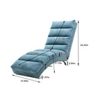 Ergonomic Linen Massage Chaise Lounge with Remote Control, 5 Modes, Blue, 21.65 x 58.27 x 34.25 inches - Grand Goldman Shop