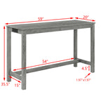 59 Inch Bar Table, Dining Table, Sofa Table with Power Outlet, 3 Upholstered Stools, 4 Piece Bar Table and Chair Set for Living Room, Dining Room, Kitchen - Grand Goldman Shop