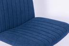 Modern Linen Blue Criss Cross Office Chair with Adjustable Height, Ergonomic Design, and Breathable Fabric in Blue Linen Mate