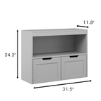 Book Organizer, toy Storage Cabinet Organizer, Gray | Premium Home Decor - Grand Goldman