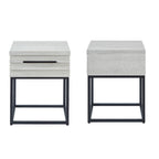 Roundhill Furniture Findlay 2-Piece Bedroom Set, Plush 3D Upholstered Bed with Nightstand, Full - Grand Goldman Shop