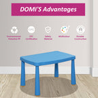 Kids Table,Plastic Children Activity Rectangular Table for School,Home,Play,Reading Dining,Kindergarten(Enlarge Size) | Premi