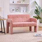 Nordic Modern Double Armchair Living Room & Bedroom Compact Upholstered Sofa Leisure Sofa Comfortable Seating with Dual Armrests Can be paired with a single chair - Grand Goldman Shop