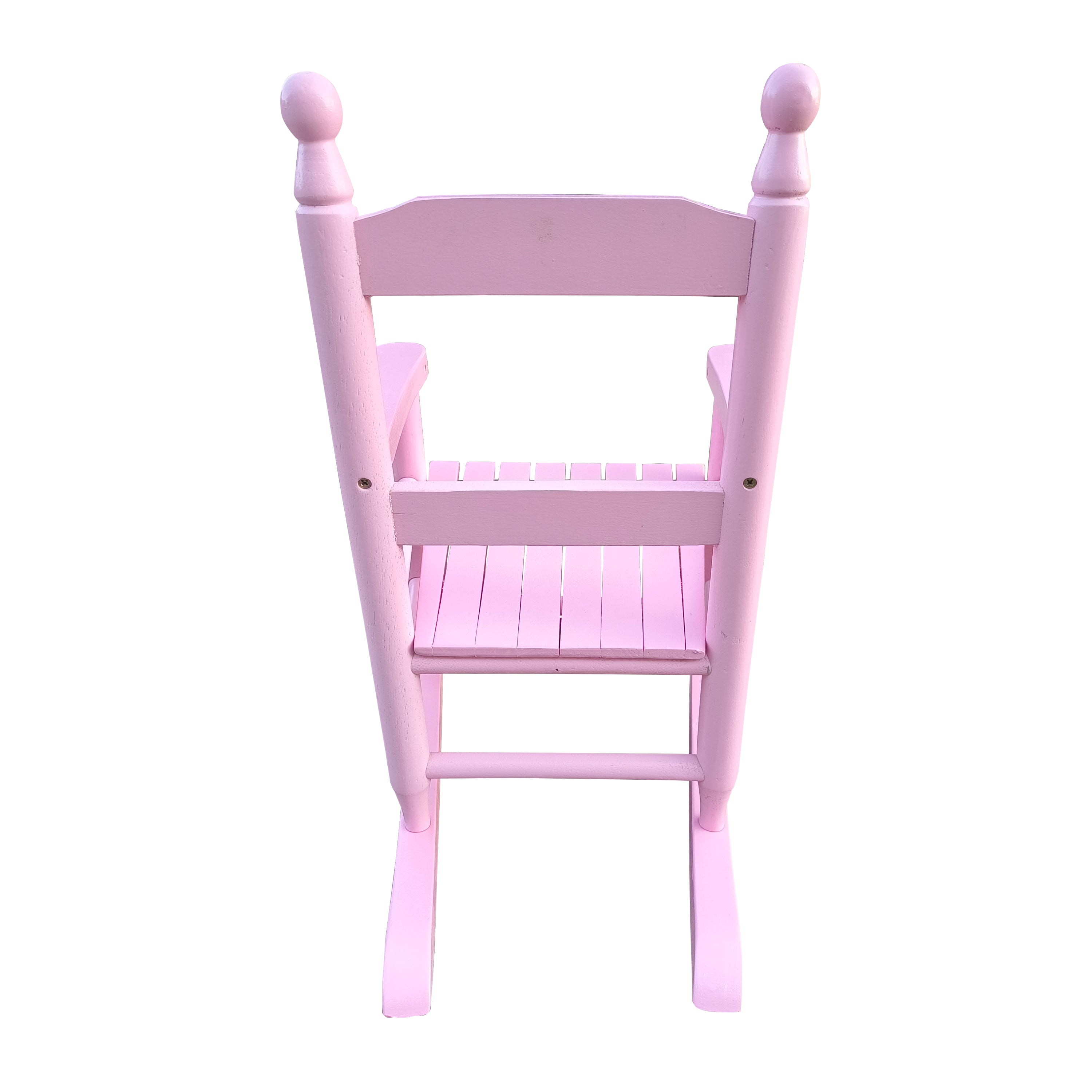 Children's Rocking Chair Light Pink Solid Wood Durable Indoor Outdoor | Premium Home Decor - Grand Goldman