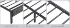 Full Bed Frame with  Storage Headboard, Charging Station and LED Lights, Upholstered Platform Bed with Heavy Metal Slats, No Box Spring Needed, Noise Free, Easy Assembly, Dark Gray - Grand Goldman Shop