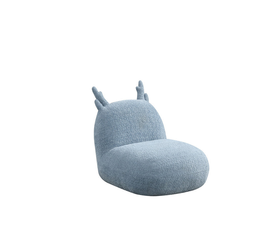 Westino 21.5'W Blue Chenille Deer-Shaped Kids Chair - Grand Goldman