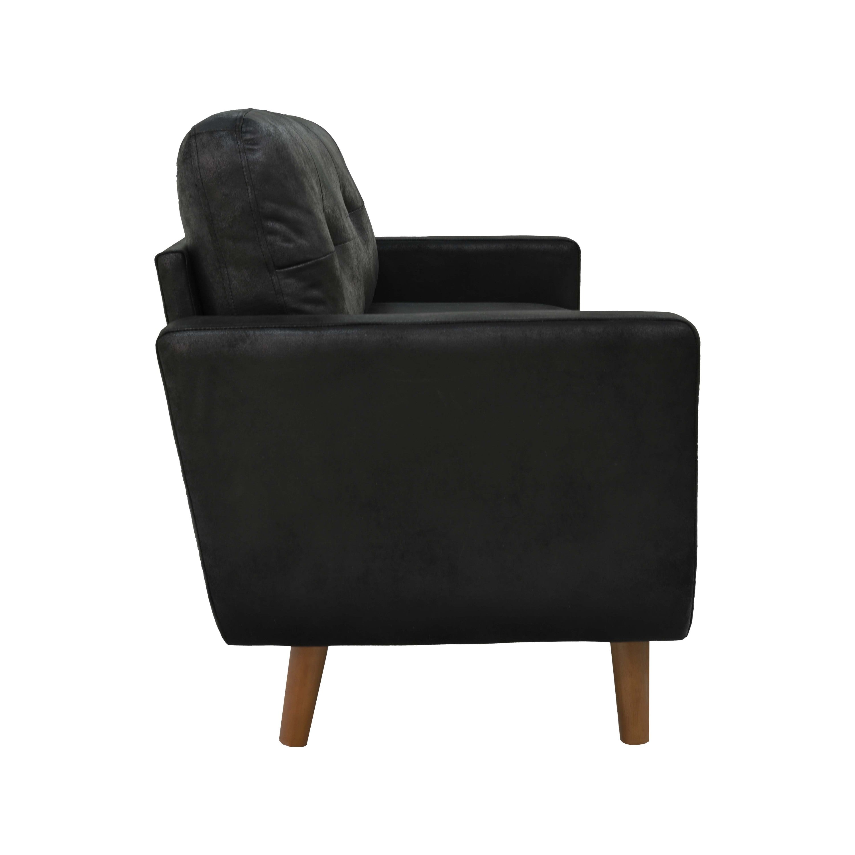 65-inch t Two-Seater Sofa in with Breathable Foil Fabric and Solid Wood Legs - Grand Goldman Shop