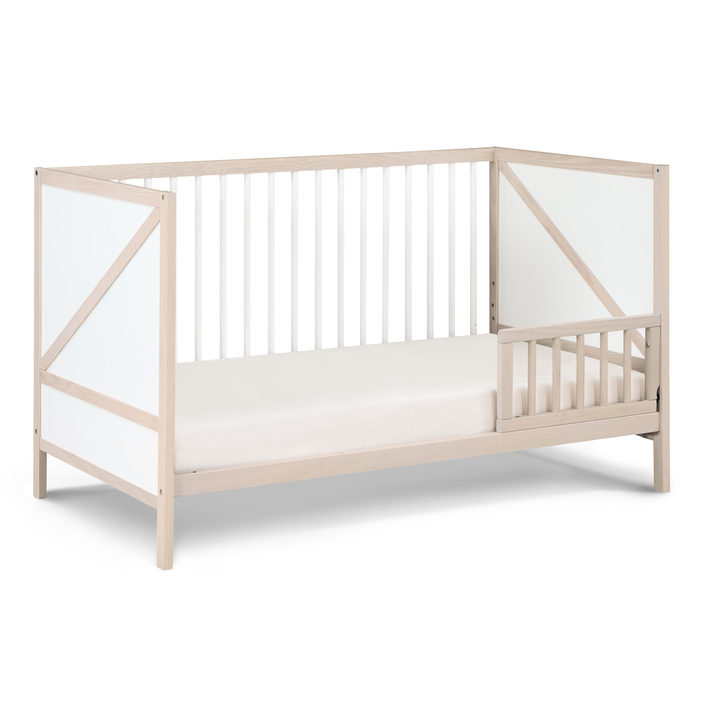 Pixie Zen 3-in-1 Crib in Washed Natural/White - Grand Goldman