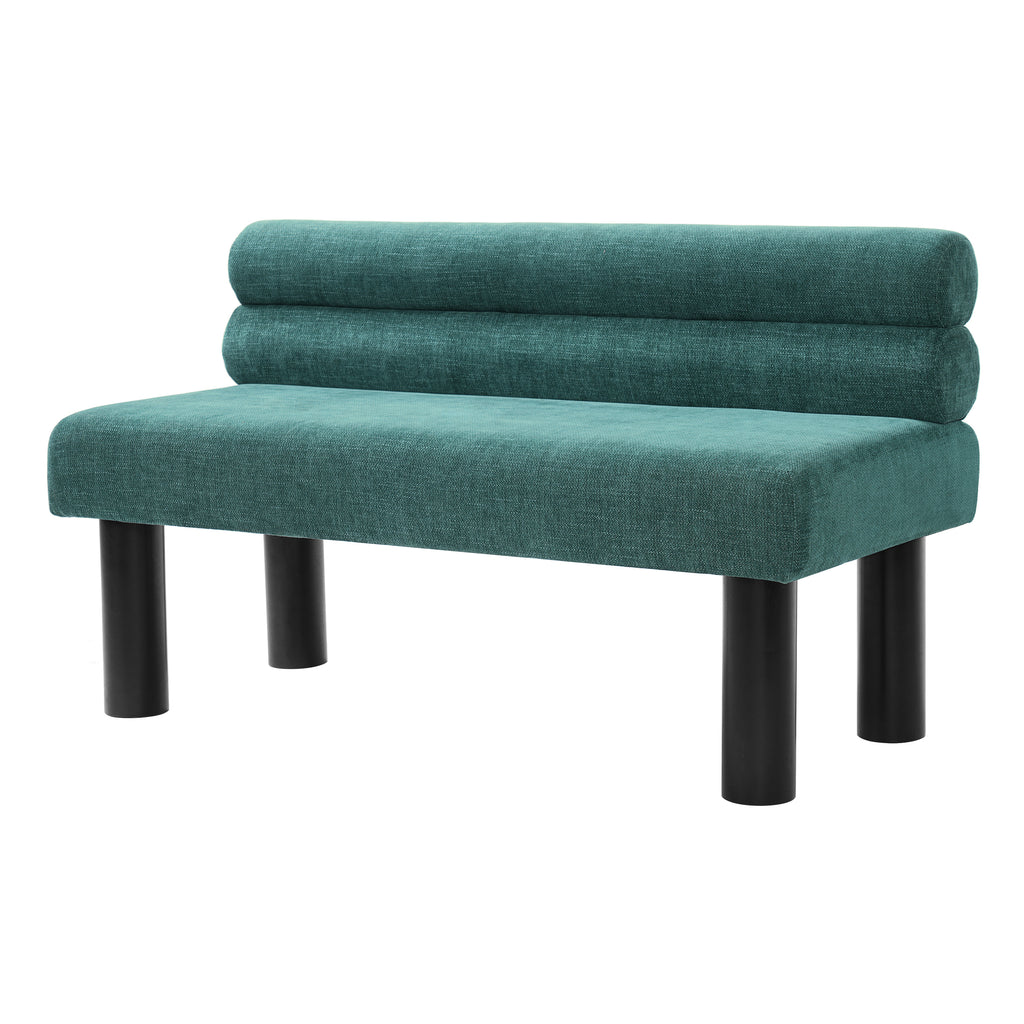 Upholstered Dining Bench, End of Bed, Entryway Bench, Ottoman for Dining Room, Bedroom, Living Room, Rubber Wood Leg 300 LBS Support, Green - Grand Goldman Shop