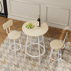 Bar table, equipped with 2 bar stools , with backrest and partition - Grand Goldman Shop