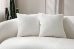 102'' 5-Seater Boucle Sofa Modern Sectional Half Moon Leisure Couch Curved Sofa  WHITE - Grand Goldman Shop
