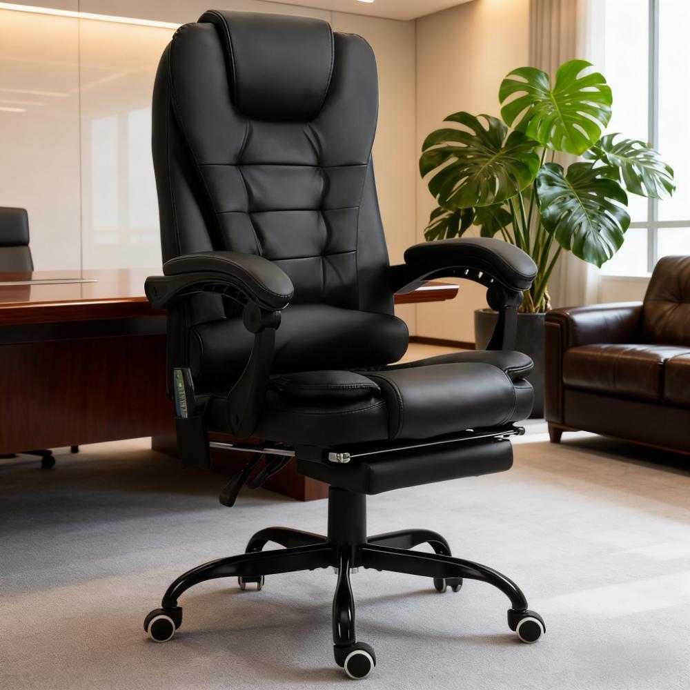 Massage Office Chair High Back Executive Recliner with Lumbar Support,Footrest,Reclining Back,Adjustable Heigh | Premium Home
