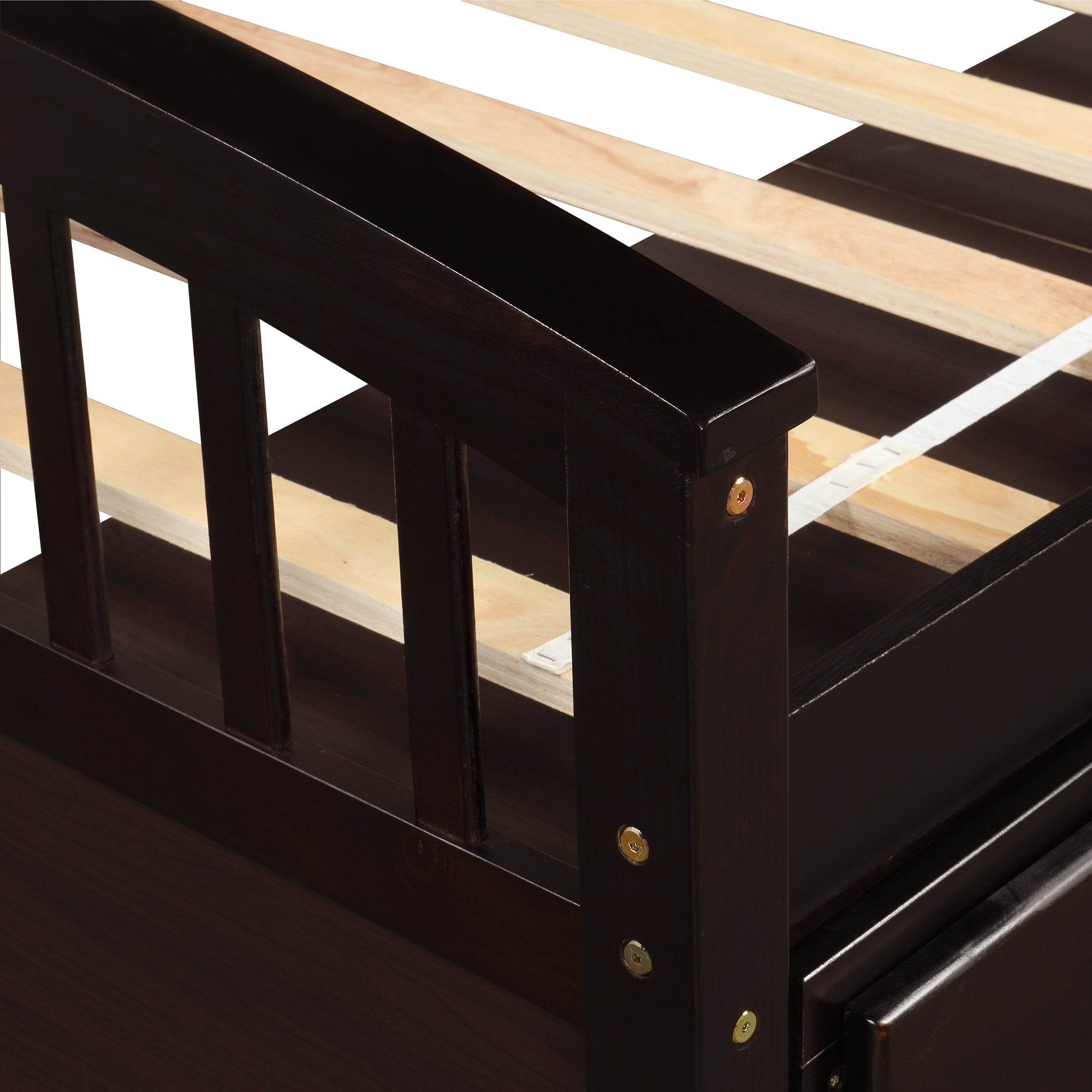 Orisfur. Twin Size Platform Storage Bed Solid Wood Bed with 6 Drawers - Grand Goldman Shop
