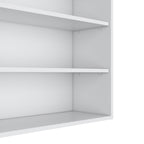 Chinle Wall Cabinet in Melamine with Open Storage, White - Grand Goldman Shop