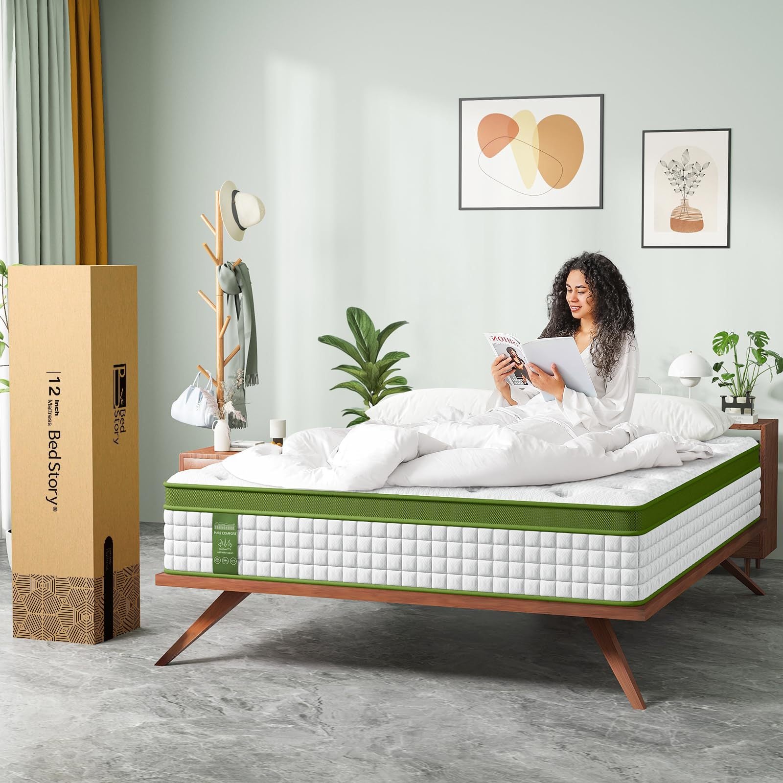 12 Inch Full Size Hybrid Mattress with Gel Memory Foam & Pocket Springs - Grand Goldman Shop
