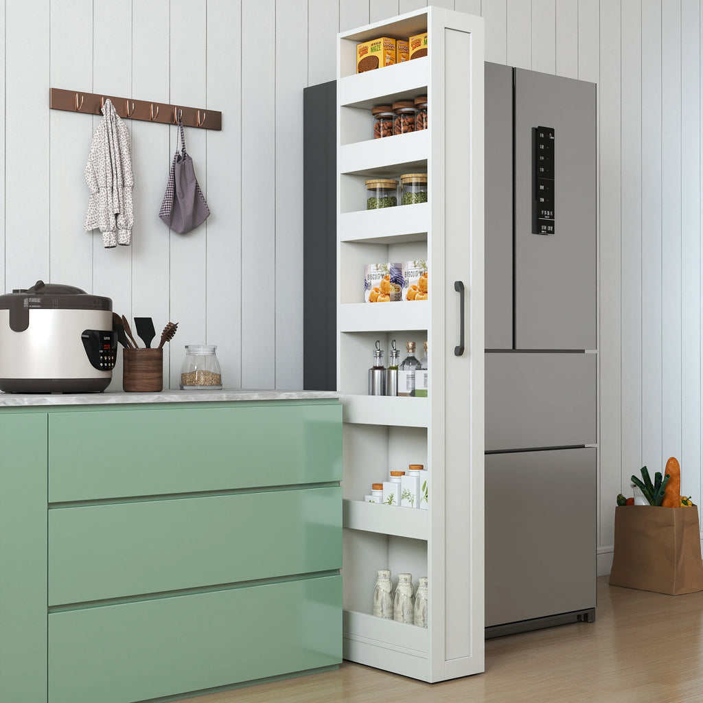 7 Tier multi-functional pull-out multi-tier storage Single-sided open shelf for Kitchen, Living Room & Narrow Spaces - Grand Goldman Shop