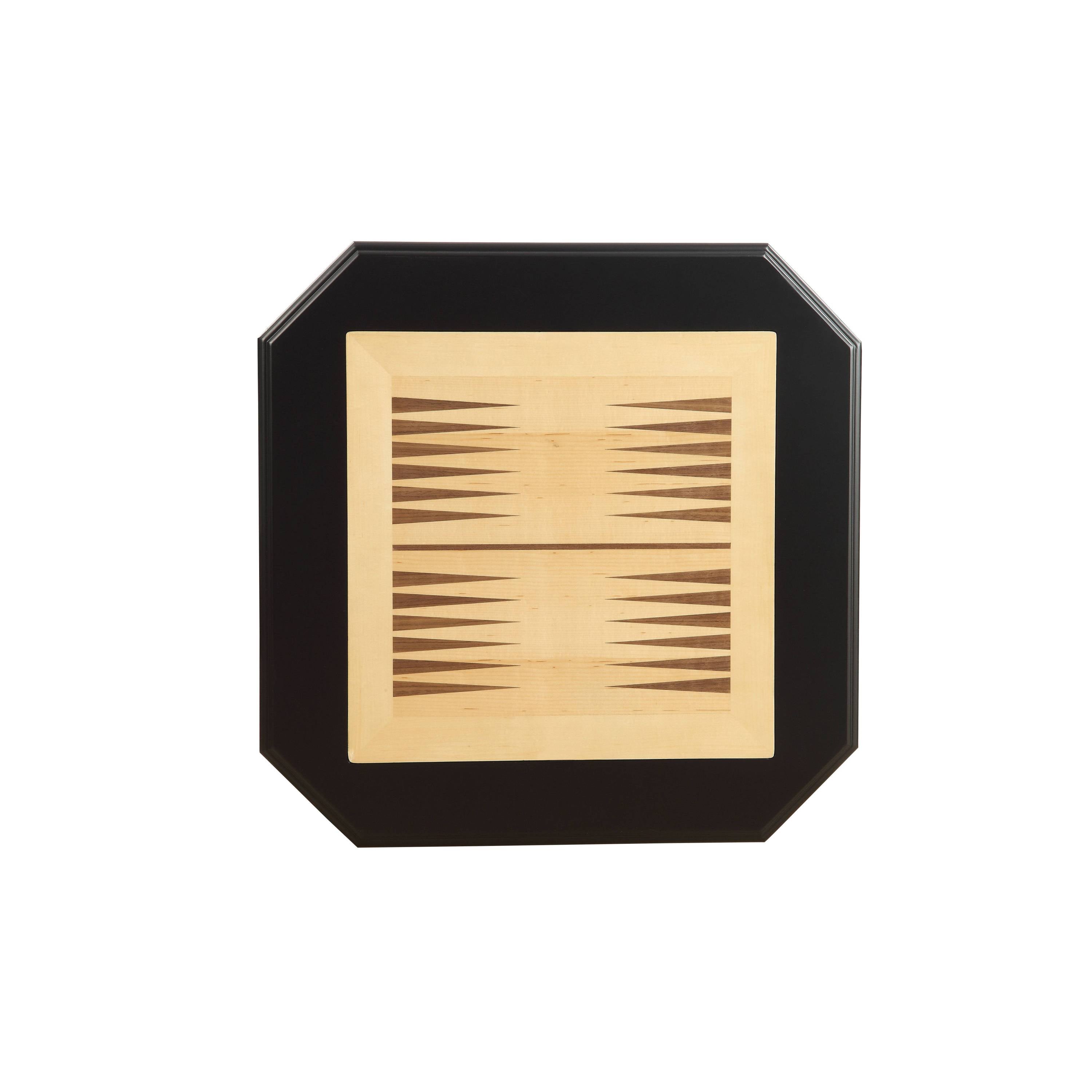 Bishop Black Finish Game Table (Game Board reversible, Chess Figure not included) - Grand Goldman