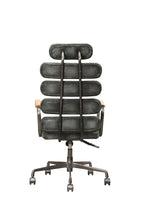 Calan Vintage Black Top Grain Leather Office Chair | Premium Home Decor - Grand Goldman