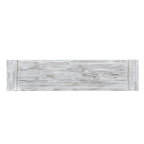 Tranquilizer Outdoor Acacia Wood Bench with Slat Panel Design, Sandblasted Light Gray + Black - Grand Goldman Shop