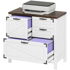 Farmhouse File Cabinet with 4 Drawers Lateral Filing Cabinet | Premium Home Decor - Grand Goldman